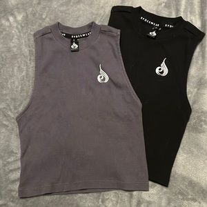 2 Ribbed Crop Tanks